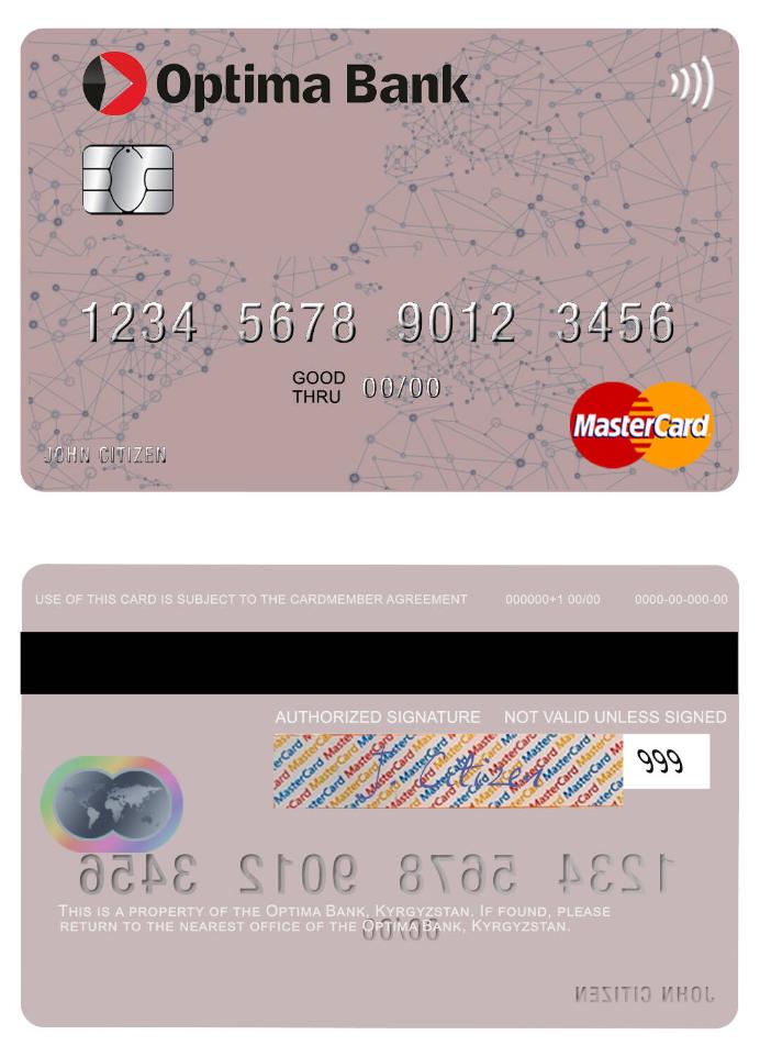 Kyrgyzstan Optima Bank mastercard